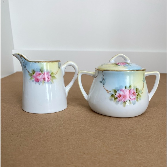 Vtg Nippon Hand Painted Cream and Sugar Pair Fine China - Picture 10 of 13